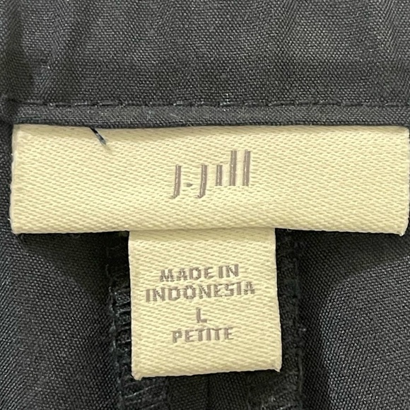 J. Jill Wide Leg Cropped Ankle Navy‎ Blue Pants Modal Blend Petite Large PL - Picture 6 of 10